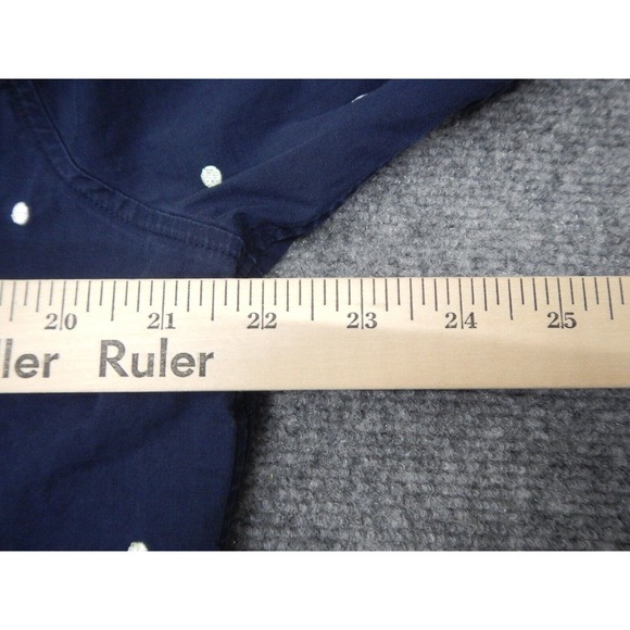 Jones New York Signature Button Up Shirt Top Women's Plus Size 1 Blue Polka Dot - Picture 6 of 7